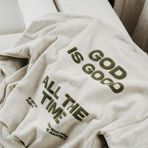 LITTLES // GOD IS GOOD CREW (CREAMY GREY)