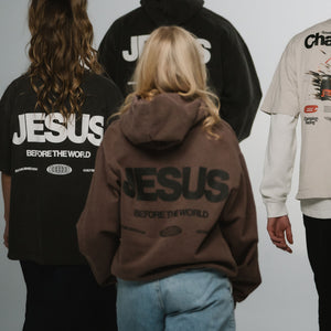 ADULTS // JESUS BEFORE THE WORLD HOODIE (COFFEE)
