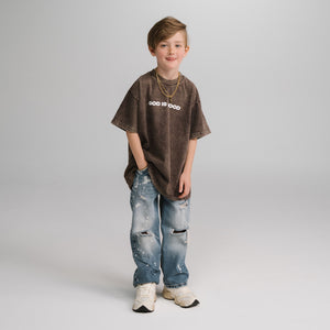 LITTLE GOD IS GOOD VINTAGE BROWN FRONT 1