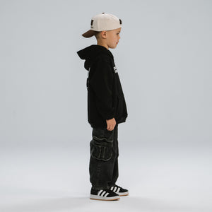 LITTLE JESUS BEFORE THE WORLD HOODIE BLACK SIDE